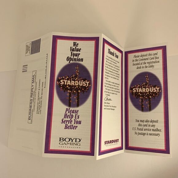 Stardust Resort Casino Wayne Newton Postcards Guest Survey Las Vegas Nevada Bar - Picture 15 of 16